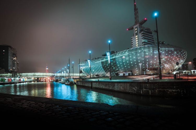 LED Lights in a city landscape