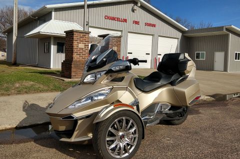My Spyder parked in front of the Chancellor Fire Station