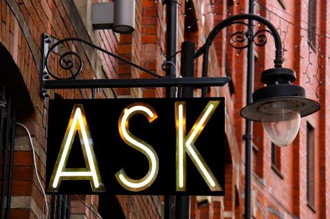 Sign that says ASK