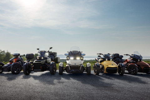 Five distinct models available in the 2026 lineup of Can-Am 3-wheel vehicles.